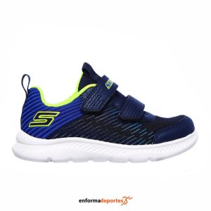 ZAPATILLA JUNIOR SKECHERS COMFY FLEX 2.0 MICRO-RUSH | AZULON
