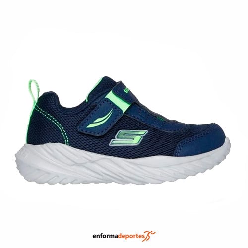 Zapatilla infantil Skechers Nitro Sprint | NAVY TEXTILE/ SYNTHETIC/