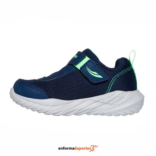 Zapatilla infantil Skechers Nitro Sprint | NAVY TEXTILE/ SYNTHETIC/ - Imagen 2