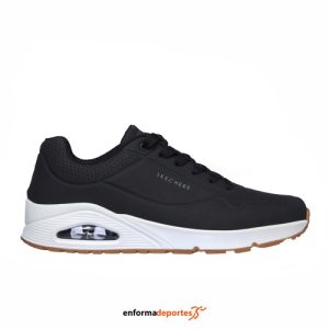 ZAPATILLA HOMBRE SKECHERS UNO | BLACK DURABUCK/TRIM