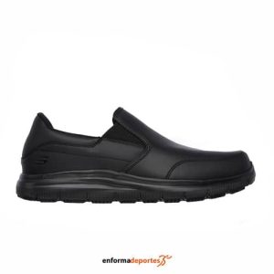ZAPATILLA HOMBRE SKECHERS FLEX ADVANTAGE SR-BRONWOOD | BLACK LEATHER