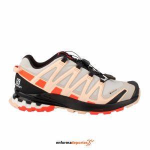 ZAPATILLA MUJER SALOMON XA PRO 3D V8 GTX | LUNAR ROCK/CHERRY TOMATO/