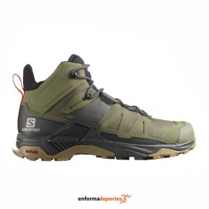 BOTA HOMBRE SALOMON X ULTRA 4 MID WIDE GTX | DEEP LICHEN GREEN/PEAT/KE