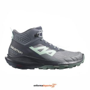BOTA MUJER SALOMON OUTPULSE MID GTX | EBONY/QUIET SHADE/EBONY