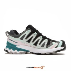 Zapatilla mujer Salomon Xa Pro 3D V9 Gtx | BLACK/BLEACHED AQUA/HARBO