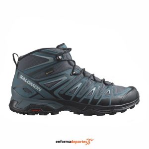 Bota hombre Salomon x Ultra Pioneer Mid Gtx | EBONY/STARGAZER/QUARRY
