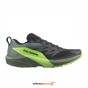 Zapatilla hombre Salomon Sense Ride 5 | BLACK/LAUREL WREATH/GREEN