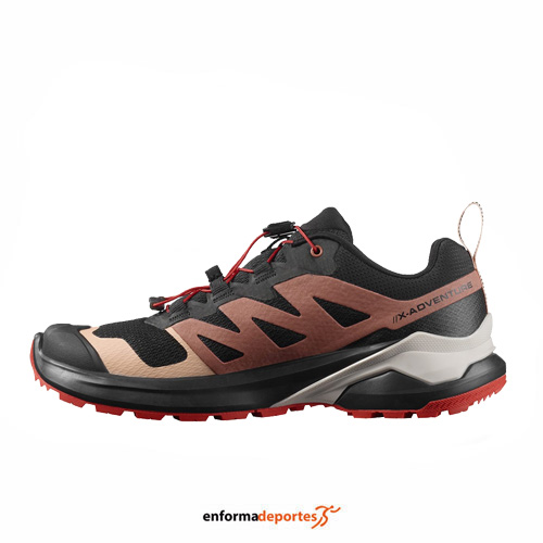 Zapatilla mujer Salomon x-Adventure | BLACK/FIERY RED/ASHES OF - Imagen 2
