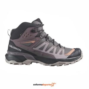 BOTA MUJER SALOMON  X ULTRA 360 MID GTX | PLUM KITTEN/PHANTOM/CORK