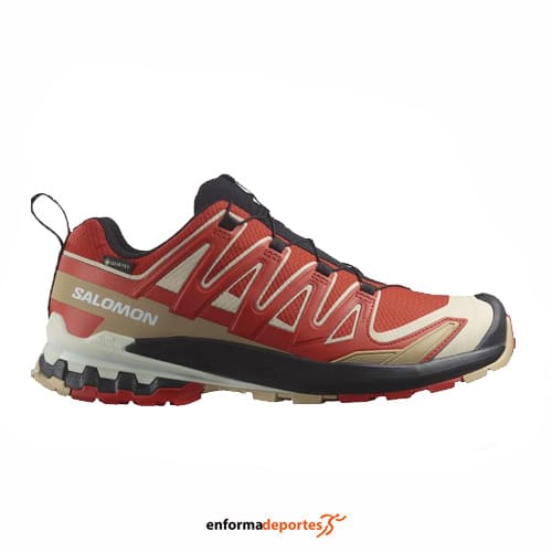 Zapatilla hombre Salomon Xa Pro 3D V9 Gtx | AURORA RED/SAFARI/WHITE