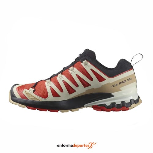 Zapatilla hombre Salomon Xa Pro 3D V9 Gtx | AURORA RED/SAFARI/WHITE - Imagen 2