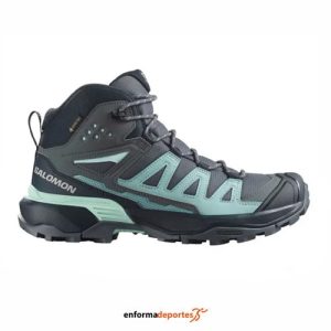 Bota mujer Salomon x Ultra 360 Mid Gtx | TURBULENCE/CARBON/TOURMAL