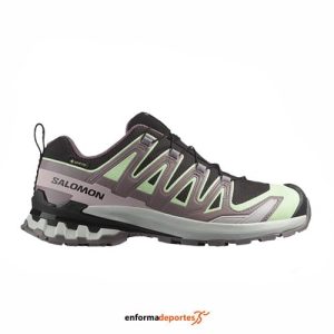 Zapatilla mujer Salomon Xa Pro 3D V9 Gtx | BLACK/PATINA GREEN/GRAY V