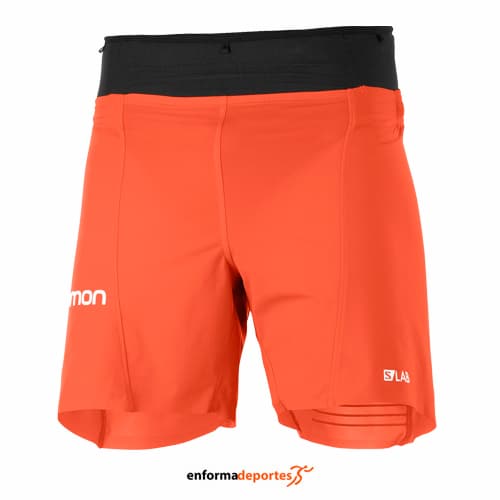 PANTALON CORTO HOMBRE SALOMON S/LAB SENSE 6» | RACING RED