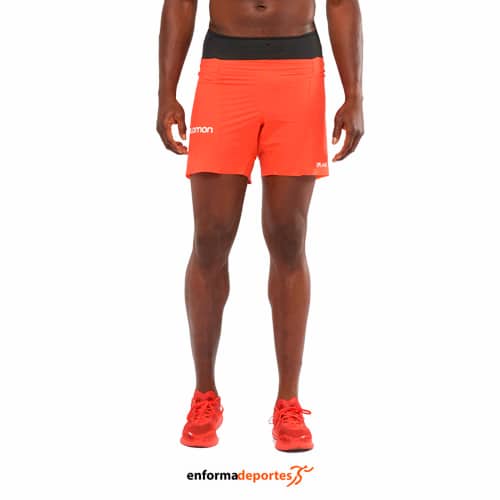 PANTALON CORTO HOMBRE SALOMON S/LAB SENSE 6» | RACING RED - Imagen 2