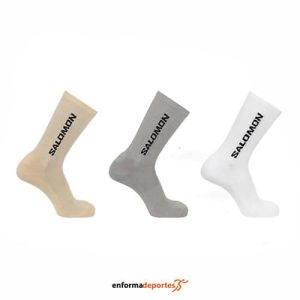 CALCETINES SALOMON  EVERYDAY CREW 3-PACK | VANILLA ICE/METAL/HAZELNU