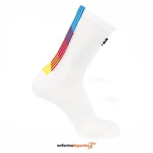 CALCETINES UNISEX SALOMON PULSE RACE FLAG CREW | WHITE/