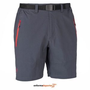 Pantalon corto hombre Ternua Friz 1241138 | 6398 WHALES GREY/RED