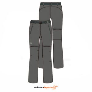 PANTALON MUJER TERNUA TORMAN ZIP-OFF PT 1274053 | 1336 GUN METAL