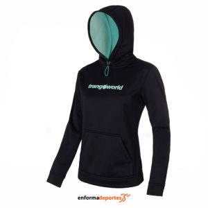 SUDADERA MUJER TRANGO POPPI | NEGRO/AGUA