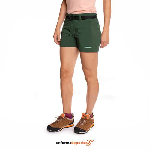 PANTALON CORTO MUJER TRANGO BAMBA | VERDE OSCURO - Imagen 2