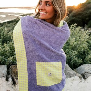 Toalla de Cuadros Amarillo Flúor