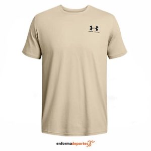 CAMISETA HOMBRE UNDER ARMOUR SPORTSTYLE LC SS | KHAKI BASE / BLACK