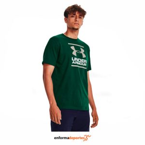 CAMISETA UNDER ARMOUR UA GL FOUNDATION SS T | GREENWOOD/WHITE/GROVE GRE