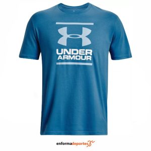 CAMISETA UNDER ARMOUR UA GL FOUNDATION SS T | COSMIC BLUE/WHITE/BLIZZAR