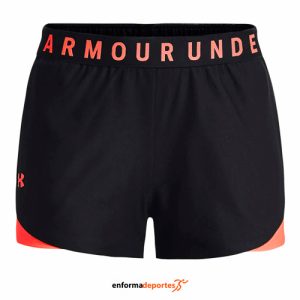 PANTALON CORTO MUJER UNDER ARMOUR PLAY UP 3.0 | BLACK/AFTER BURN/AFTER BU