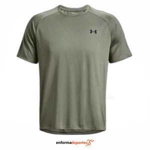 CAMISETA HOMBRE UNDER ARMOUR TECH 2.0 | GROVE GREEN/BLACK