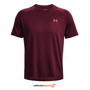 CAMISETA HOMBRE UNDER ARMOUR TECH 2.0 | DARK MAROON/BETA