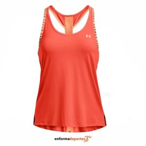 CAMISETA MUJER UNDER ARMOUR KNOCKOUT TANK | AFTER BURN/DOWNPOUR GRAY/