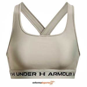 TOP MUJER UNDER ARMOUR CROSSBACK MID | GROVE GREEN/BLACK