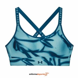 TOP MUJER UNDER ARMOUR INFINITY MID PRINTED BRA | COSMOS/LEGION BLUE/COSMOS