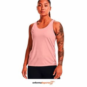CAMISETA MUJER UNDER ARMOUR FLY BY TANK | RETRO PINK/RETRO PINK/REF