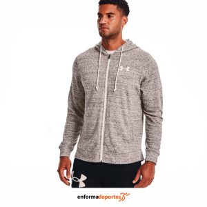 CHAQUETA HOMBRE UNDER ARMOUR RIVAL TERRY LC FZ | ONYX WHITE/ONYX WHITE