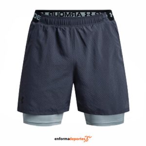 PANTALON CORTO UNDER ARMOUR  VANISH WVN 2IN1 VENT STS | PITCH GRAY/BLACK/BLACK