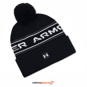GORRO HOMBRE UNDER ARMOUR HALFTIME POM BEANIE | BLACK/WHITE