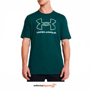 CAMISETA UNDER ARMOUR GL FOUNDATION UPDATE SS | HYDRO TEAL/WHITE