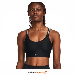 TOP MUJER UNDER ARMOUR INFINITY MID 2.0 BRA | BLACK/WHITE