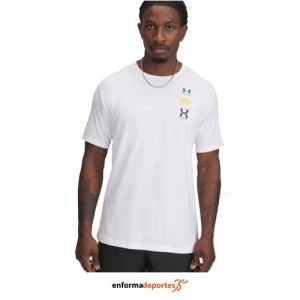 CAMISETA HOMBRE UNDER ARMOUR 60/40S EVOL LOGO SS | WHITE/MIDNIGHT NAVY/MIDNI