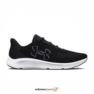 ZAPATILLA MUJER UNDER ARMOUR CHARGED PURSUIT 3 | BLACK/BLACK/WHITE
