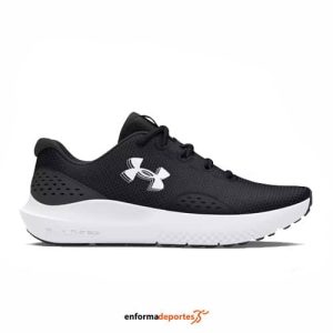 ZAPATILLA MUJER UNDER ARMOUR CHARGED SURGE 4 | BLACK/ANTHRACITE/WHITE